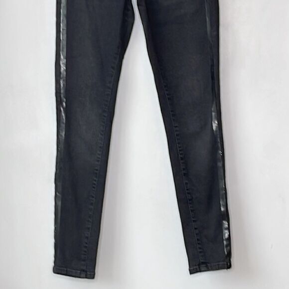 Zara Skinny Black Jeans Stripe - Picture 3 of 12